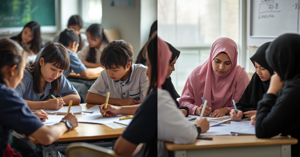 student studying mathematics for board exams India
